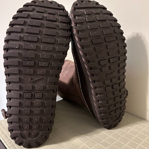Nike Valenka Shearling Lined Puddle Proof Winter Boots - Soft Brown Size 8.5 + 9 - Picture 6 of 10